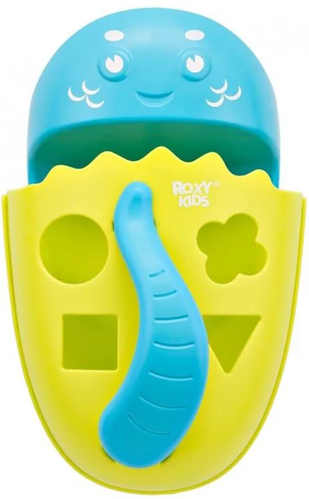 Organizator-galeata cu raft pentru jucarii si baie Roxy Dino Green foto