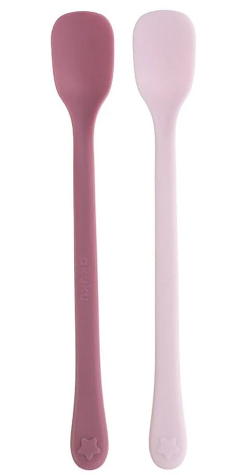 image for Set lingurite Akuku First Feeding Spoon Pink, 2 buc. foto