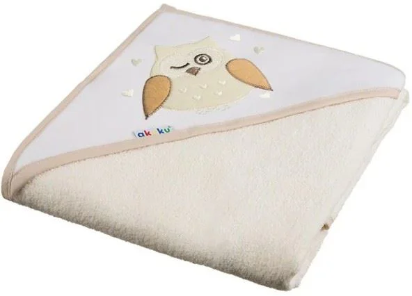 Prosop de baie Akuku Owl Beige, 100x100 cm foto