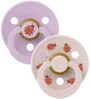 Set 2 suzete rotunde din latex BIBS Studio Colour Ladybug - Violet Sky/Petal (0-6 luni) foto