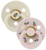 Set 2 suzete rotunde din latex BIBS Studio Colour Bumblebee - Ivory/Petal (6-18 luni) foto