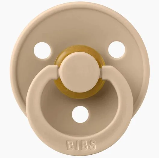 Suzeta rotunda din latex BIBS Taupe (6-18 luni) foto