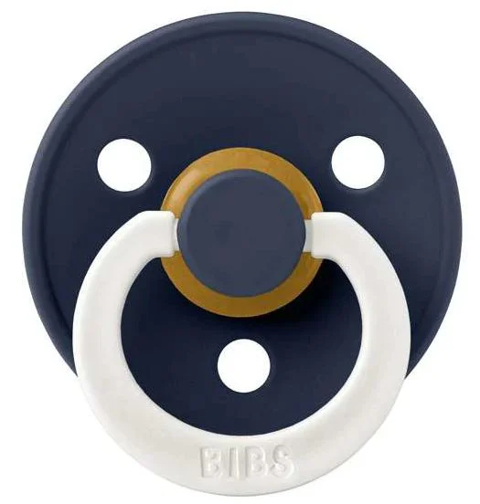 Suzeta rotunda din latex BIBS Glow Deep Space (6-18 luni) foto
