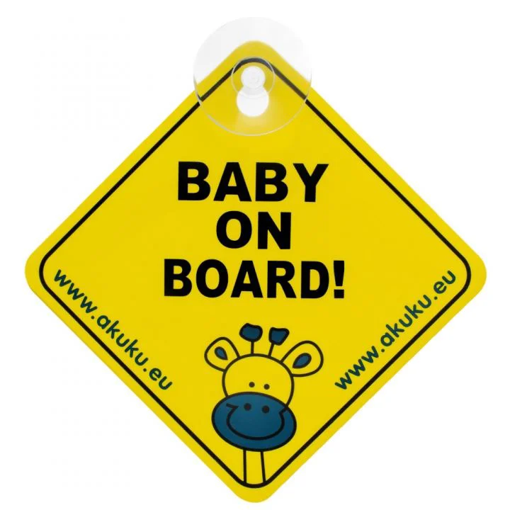 image for Semn auto cu ventuza Akuku "Baby on Board" foto