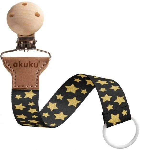 Держатель для пустышки Akuku Golden Stars foto