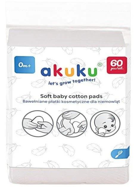 image for Ватные диски из хлопка Akuku, 60 шт. foto