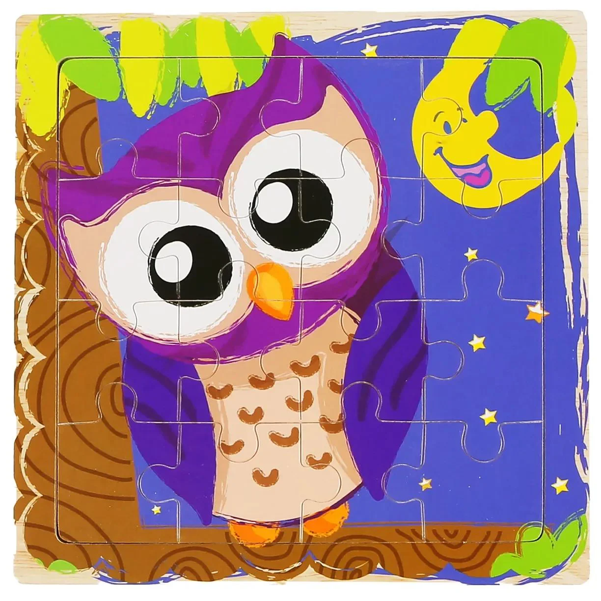 image for Puzzle educativ din lemn Akuku Owl foto