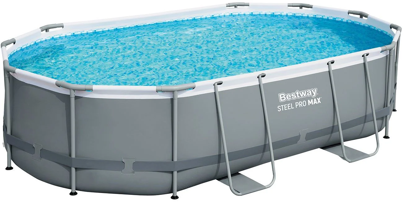 image for Piscina Bestway Power Steel Oval, 488x305x107 cm, 10949 l, cadru metalic foto