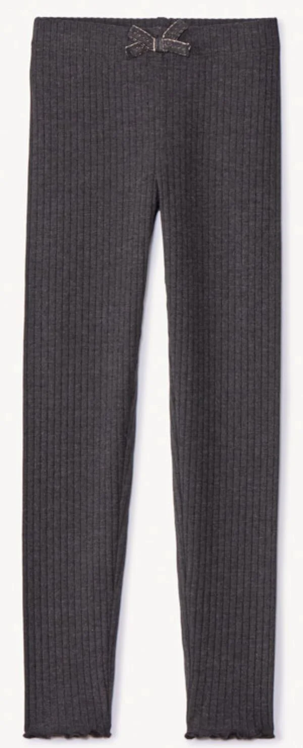 Orchestra Leggings pentru fete cu fundita Dark Grey foto