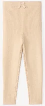 Orchestra Colanti din tricot reiat cu fundita pentru fete Heather Beige foto