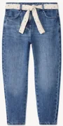 Orchestra Blugi din denim de tip mom fit cu esarfa decorativa pentru fete foto
