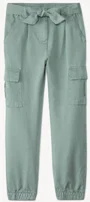 Orchestra Pantaloni cargo din twill cu centura pentru fete Khaki foto