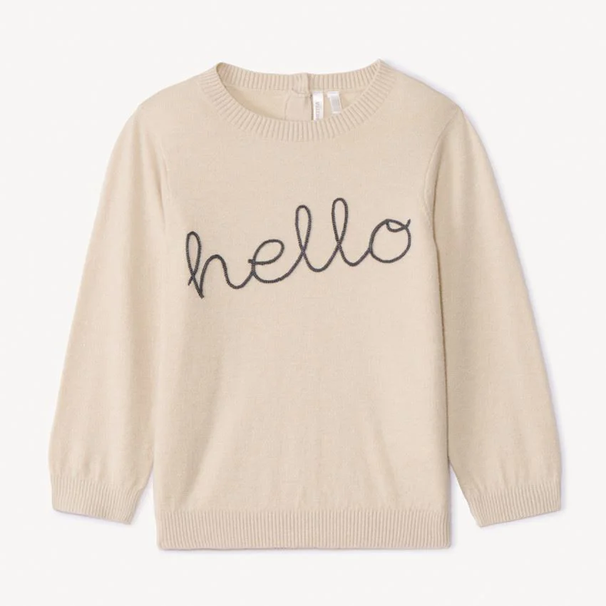 image for Orchestra Однотонный вязаный свитер Hello foto