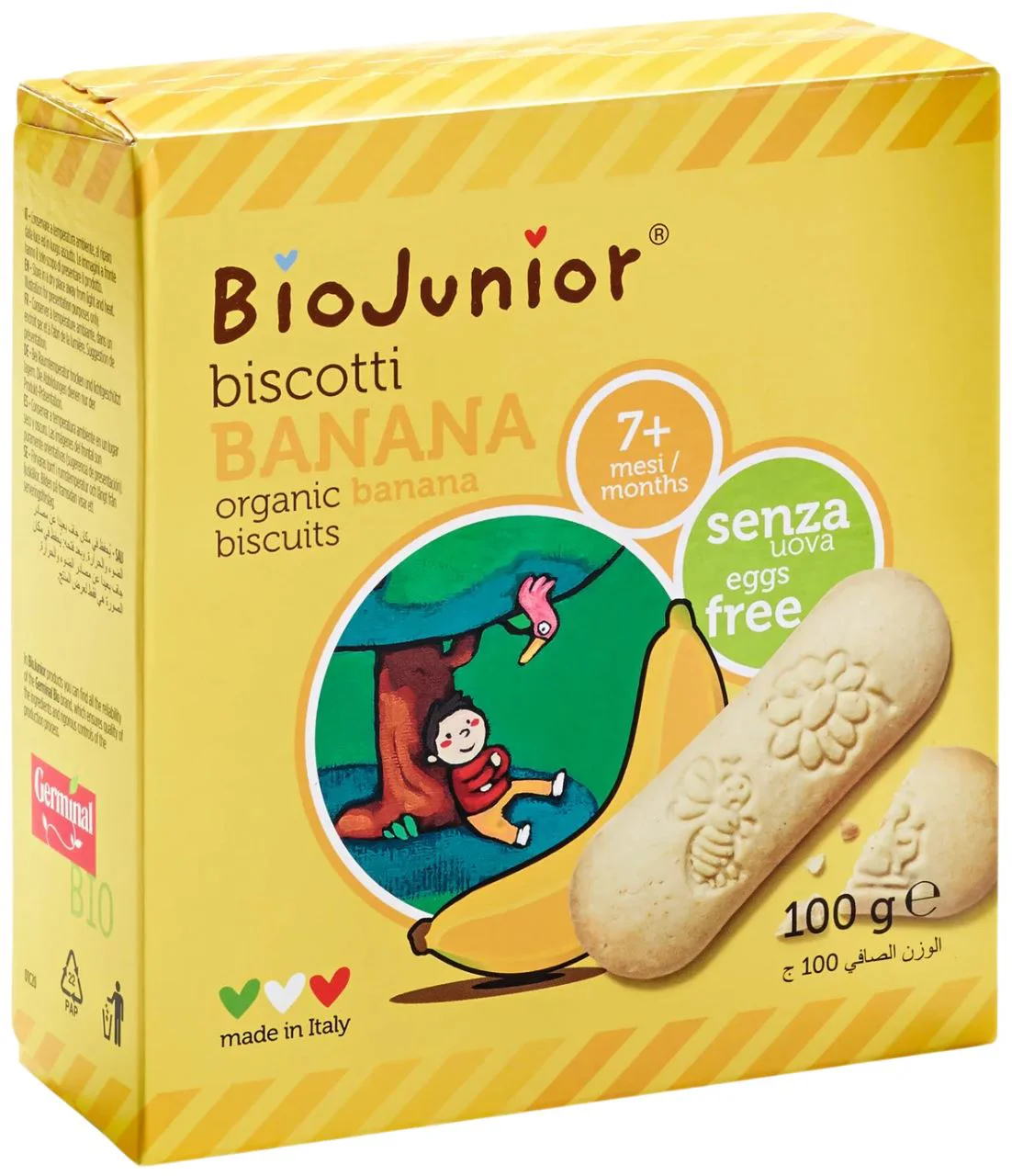 image for Biscuiti organici BioJunior cu banane (7 luni+), 100 g foto
