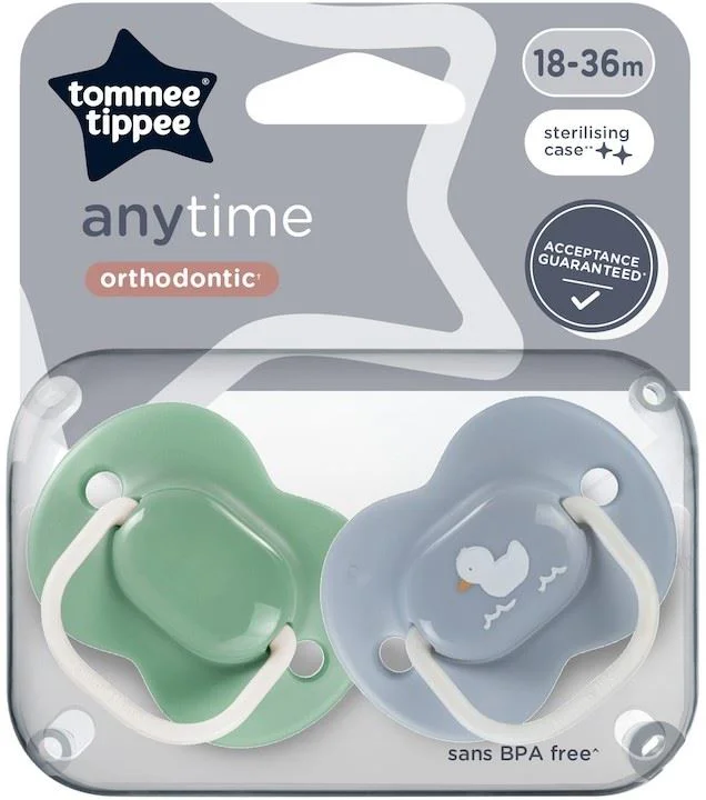 image for Suzete ortodontice Tommee Tippee Anytime Ratusca Albastra (18-36 luni), 2 buc. foto