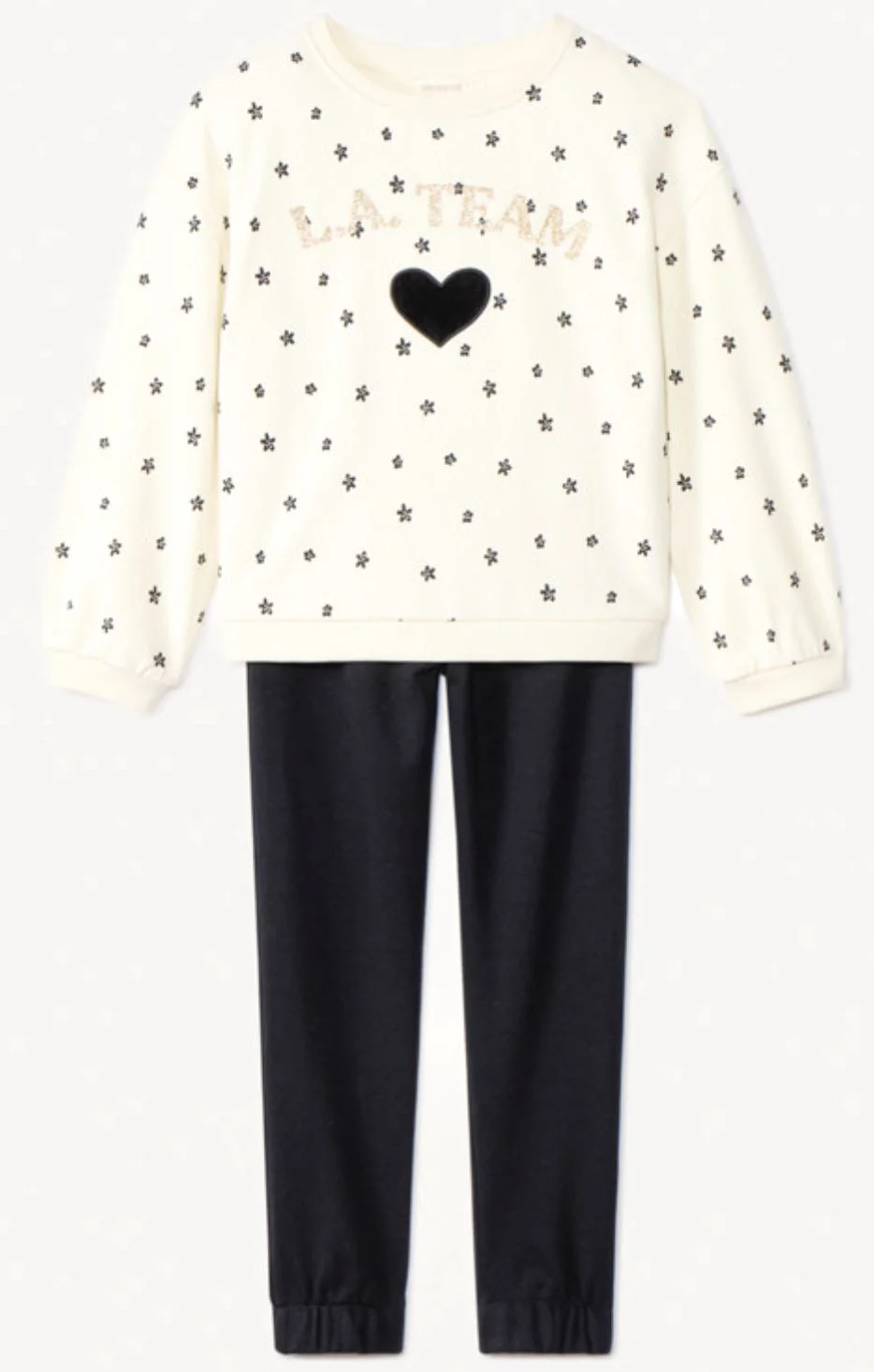 image for Orchestra Set jogging din molton Hanorac floral si pantaloni pentru fete foto