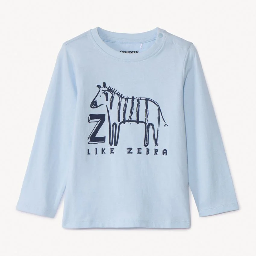image for Orchestra Tricou cu maneci lungi pentru baietei Zebra foto