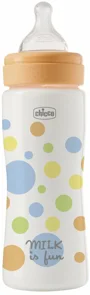 Антиколиковая бутылочка Chicco Perfect Easy Boy, быстрый поток (4+ мес.), 330 мл foto