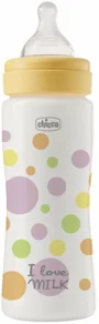 Biberon anti-colici Chicco Perfect Easy Girl, flux rapid (4+ luni), 330 ml foto