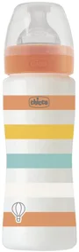 Biberon anti-colici Chicco Well Being Orange, flux rapid (4+ luni), 330 ml foto