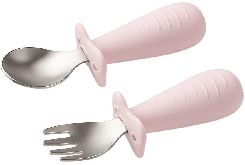 image for Ложка и вилка из нержавеющей стали BabyOno Pink foto