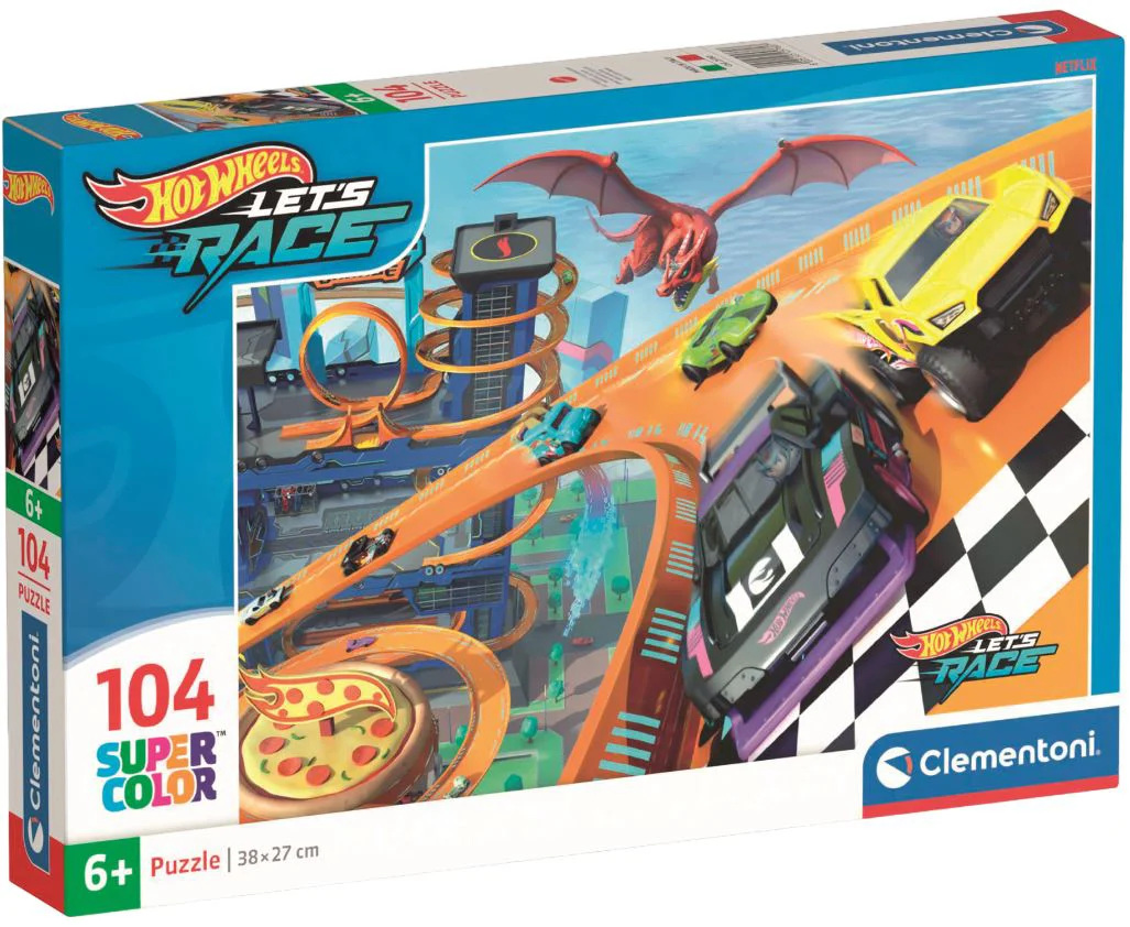 Puzzle Clementoni Hot Wheels, 104 piese foto