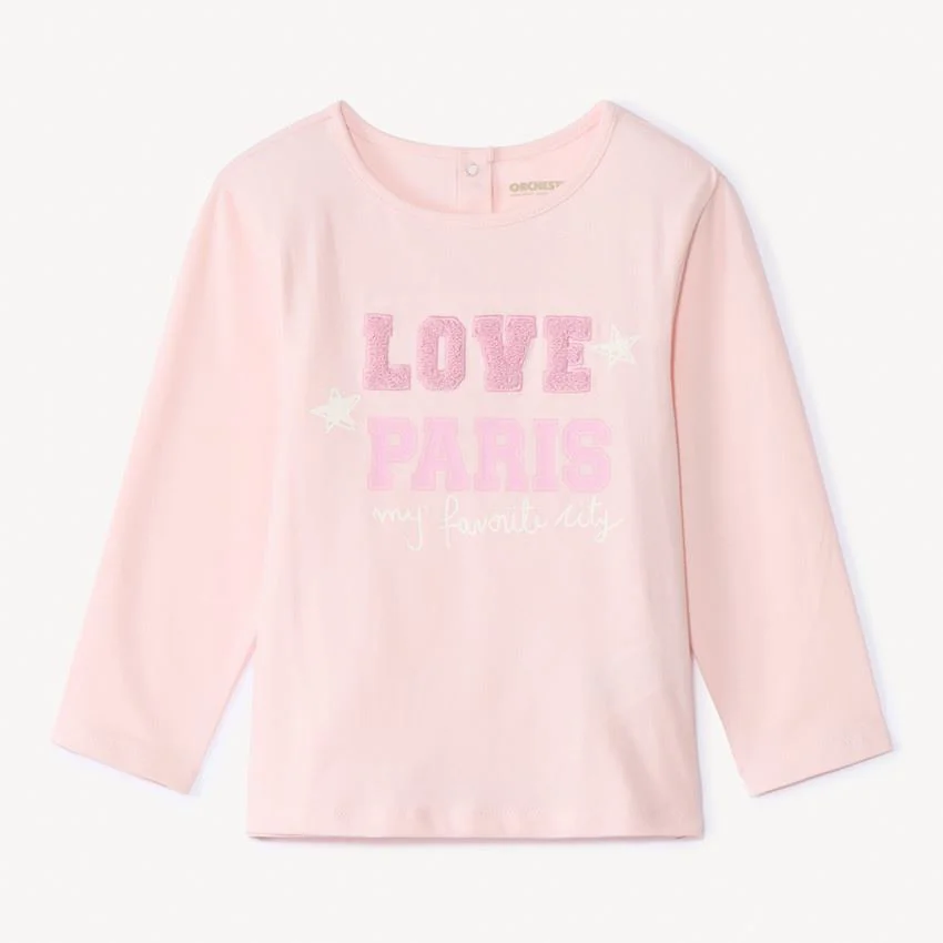 Orchestra Tricou pentru fetite cu maneca lunga Love Paris foto