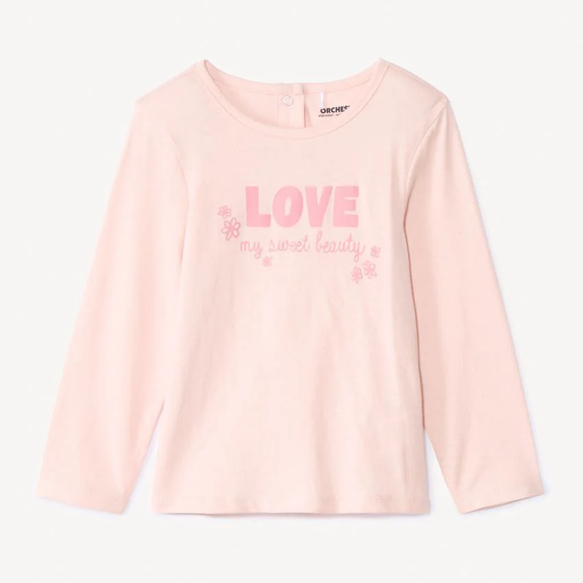 Orchestra Tricou pentru fetite cu maneca lunga Love foto