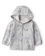 Carter's Hanorac cu gluga si fermoar Gray Dog Print foto