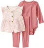 Carter's Set 3 piese Pink Mini Floral - bluza, pantaloni si body foto