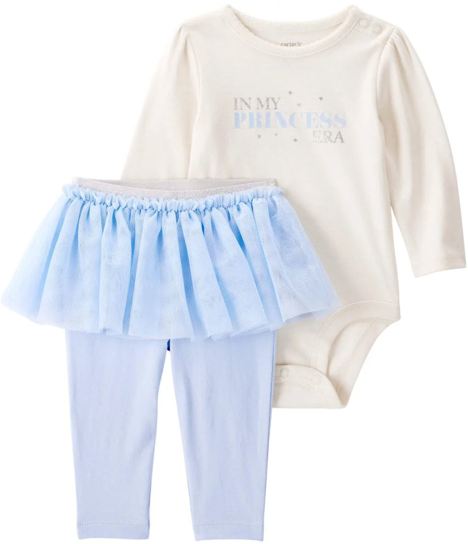 Carter's Set 2 piese Blue In My Princess Era - body si colanti cu fustita tutu foto