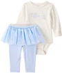 Carter's Set 2 piese Blue In My Princess Era - body si colanti cu fustita tutu foto