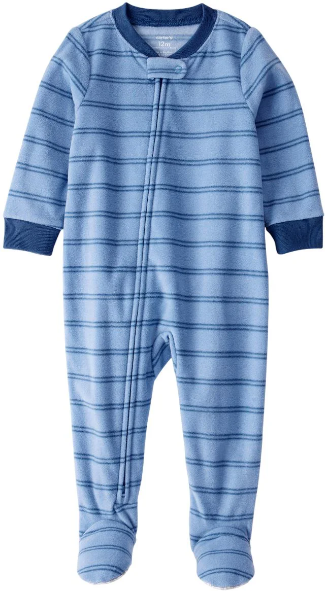 Carter's Pijama din fleece Blue Stripe foto