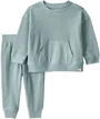 Carter's Set 2 piese Green Waffle - bluza si pantaloni foto