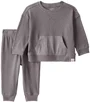 Carter's Set 2 piese tricot Grey Waffle - pantaloni si hanorac foto