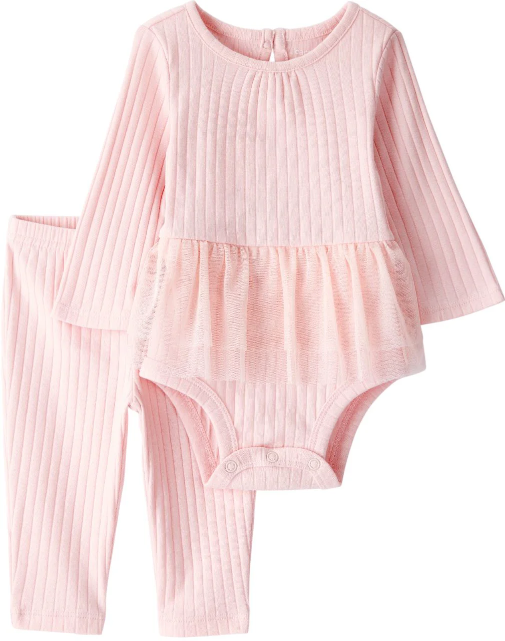 image for Carter's Set 2 piese Pink Solid Tutu - pantaloni si body cu tutu foto