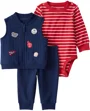 Carter's Set 3 piese Navy Gameday Art - vesta, pantaloni si body foto