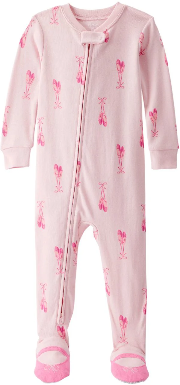 Carter's Pijama din bumbac cu botosei Pink Ballet foto