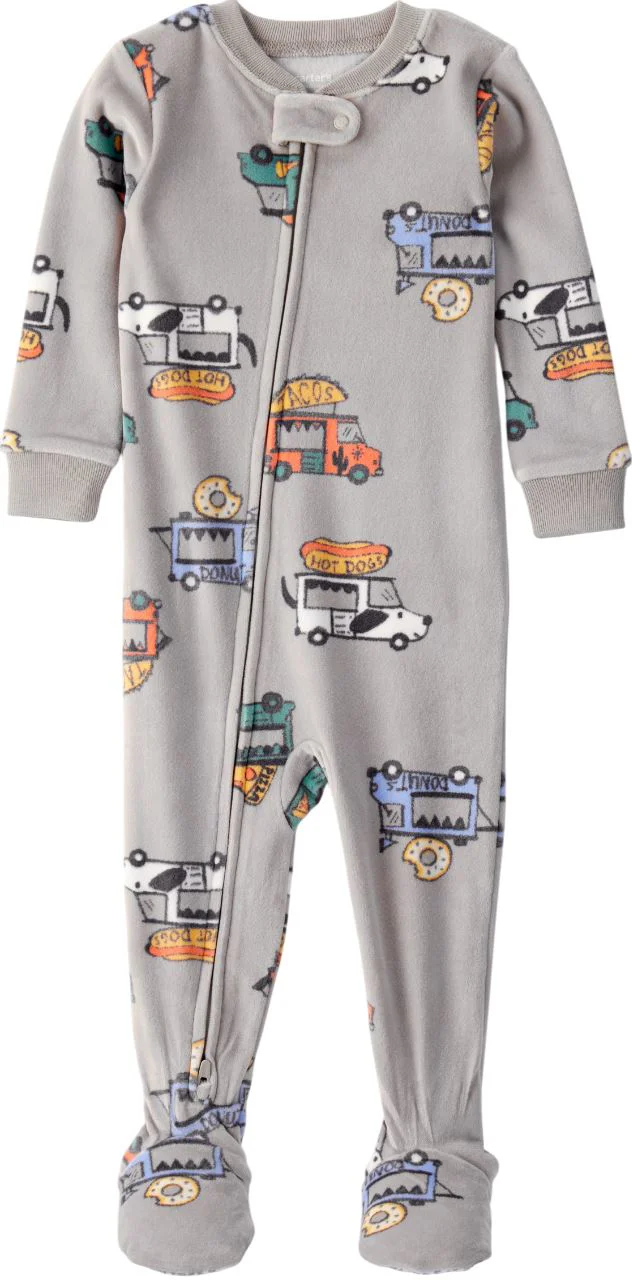 Carter's Pijama cu botosei DreamPlush Grey Foodtruck foto
