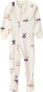 Carter's Pijama cu botosei Ivory Animal foto