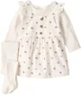 Carter's Set 3 piese Ivory Corduroy Floral - bluza, rochita si dresuri foto