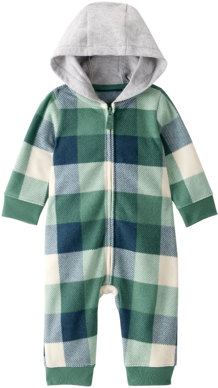 image for Carter's Salopeta din microfleece Green Plaid foto