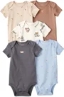 Carter's Set 5 body cu broderie Hotdog Pizza foto