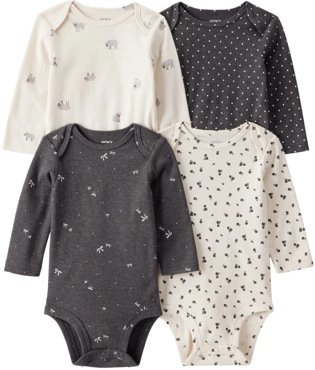 image for Carter's Set 4 body cu maneca lunga Bow Sheep foto
