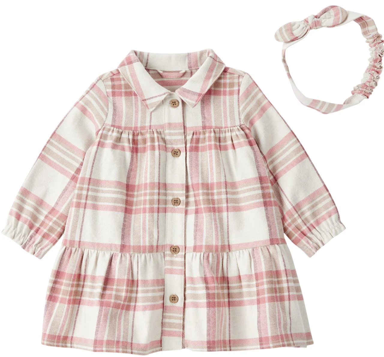 Carter's Комплект 2 в 1 Plaid Flannel - платье и повязка foto