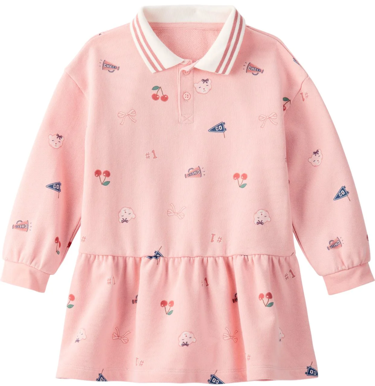 image for Carter's Rochita cu maneca lunga Pink Icon foto