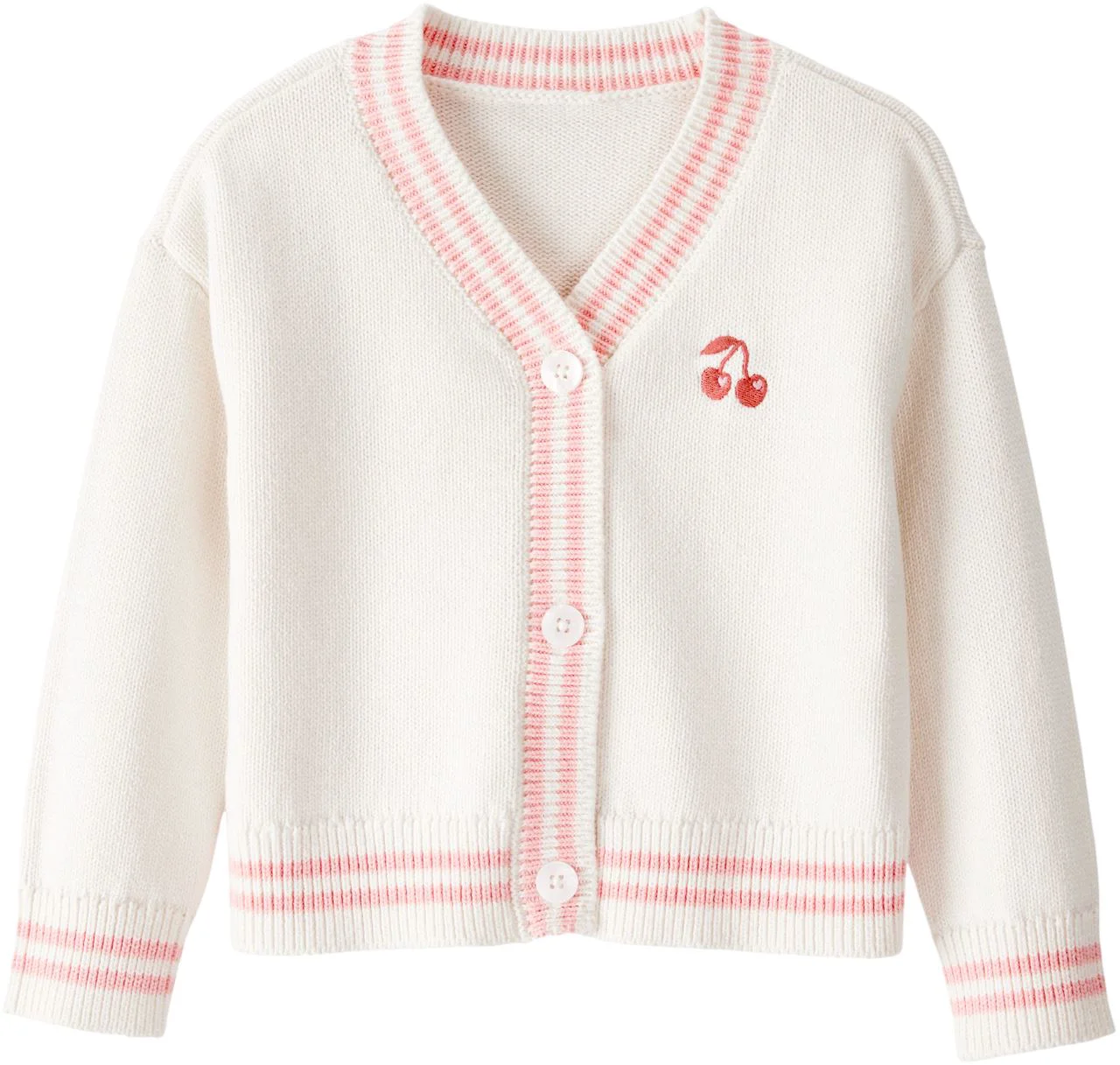 image for Carter's Cardigan Varsity Ivory Cherry foto