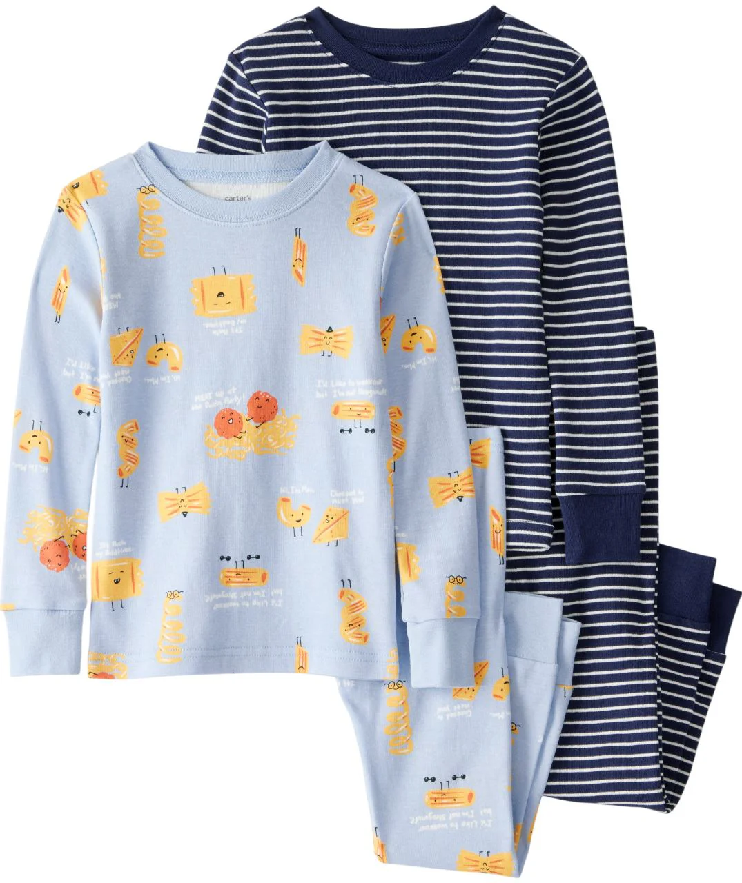image for Carter's Set 2 pijamale din bumbac Blue Pasta Stripe foto