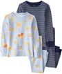 Carter's Set 2 pijamale din bumbac Blue Pasta Stripe foto