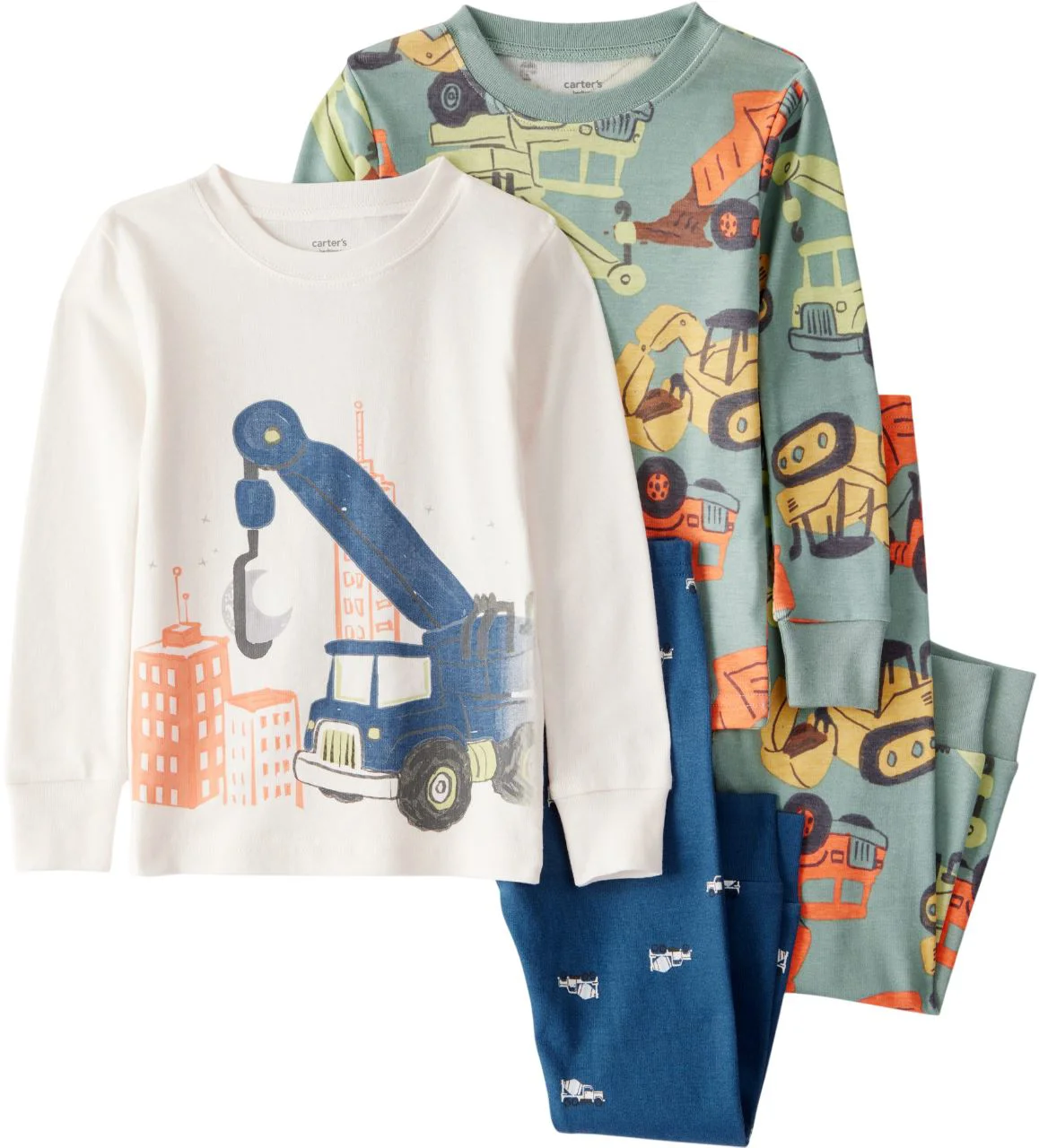 Carter's Set 2 pijamale din bumbac Multi Construction foto